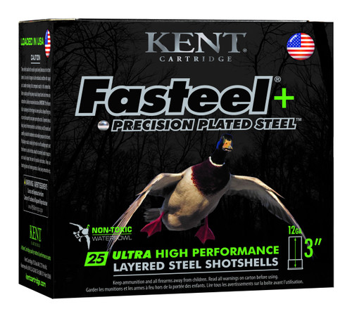 Kent Cartridge 12 Gauge Ammo 1-1/4 oz #4 Steel Ammunition - 25 Rounds