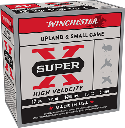 Winchester 12 Gauge Ammo 1-1/4 oz #6 Lead Ammunition - 25 Rounds