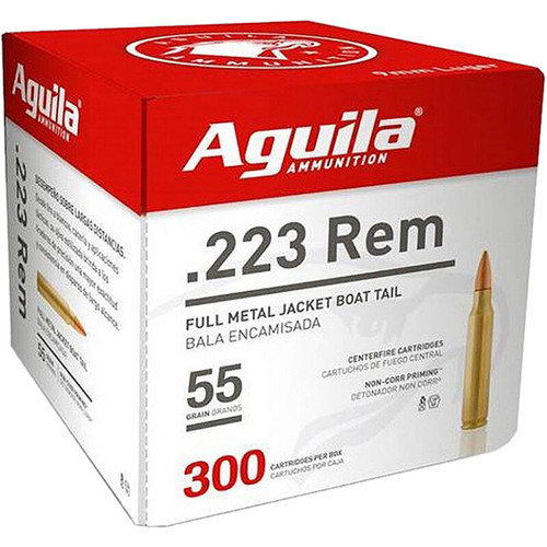 Aguila 223 Ammo 55gr FMJ Ammunition - 300 Rounds