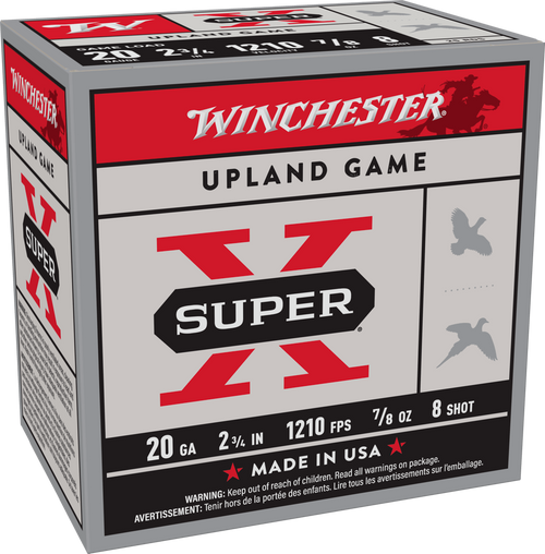 Winchester 20 Gauge Ammo 7/8 oz #8 Lead Ammunition - 25 Rounds