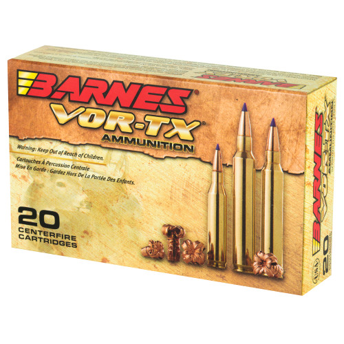 Barnes 25-06 Ammo 100gr Tipped Triple Shock X Ammunition - 20 Rounds
