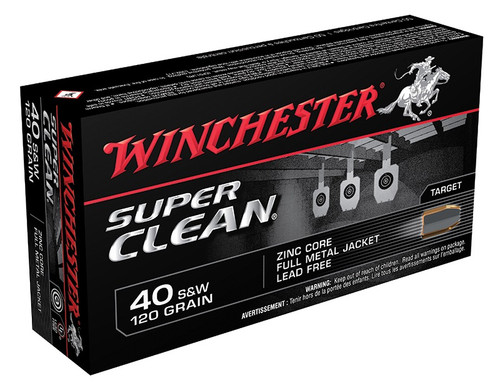 Winchester .40 S&W Ammo 120gr FMJ Ammunition - 50 Rounds