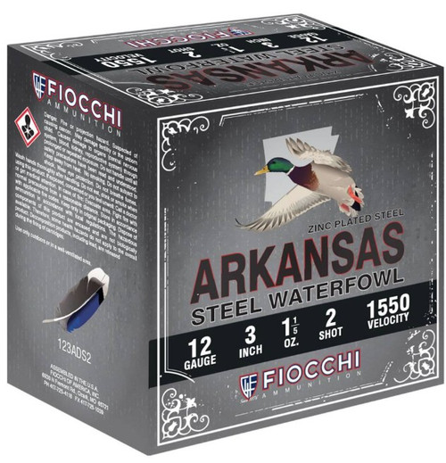 Fiocchi 12 Gauge Shotgun Ammunition 123ADS2 3" #2 - 100 Shells