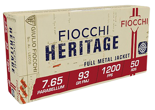 Fiocchi 30 Luger Ammo 93gr FMJ Ammunition - 50 Rounds