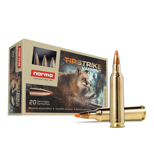 Norma .22-250 Ammo 55gr PT Ammunition - 20 Rounds