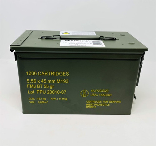 PPU 5.56x45 Ammo 55gr FMJBT Ammunition - 1000 Rounds