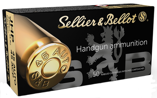 Sellier & Bellot 45 ACP Ammo 230gr JHP Ammunition - 50 Rounds