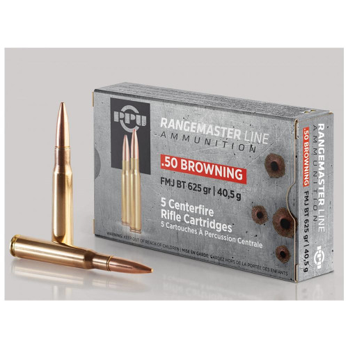 TRZ Trading Inc. 50 BMG Ammo 625gr FMJ Ammunition - 5 Rounds