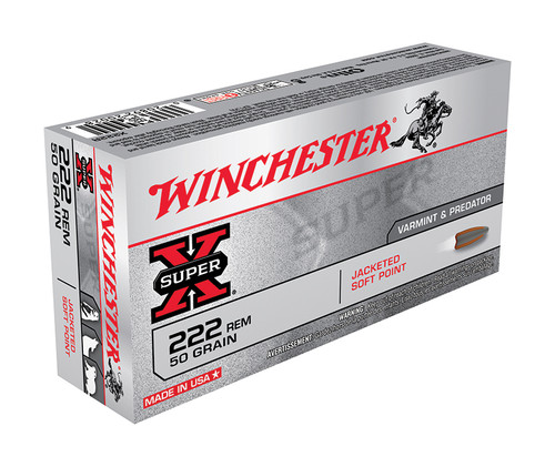 Winchester 222 Remington Ammo 50gr JSP Ammunition - 20 Rounds