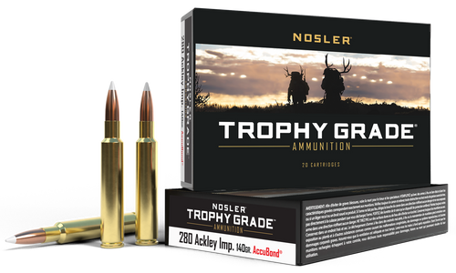 Nosler 280 Ackley Improved Ammo 140gr AccuBond Ammunition - 20 Rounds