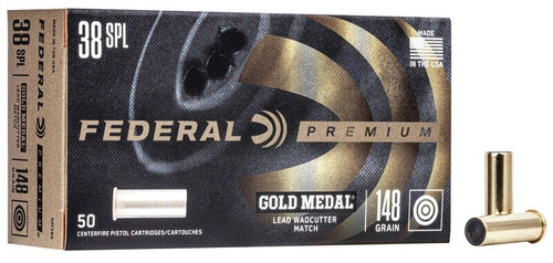 Federal .38 Special Ammo 148gr Lead Wadcutter Ammunition - 50 Rounds