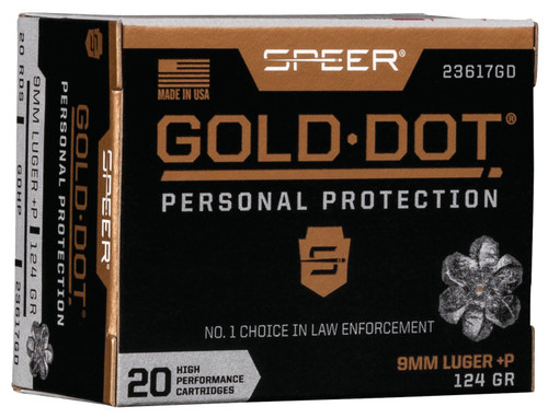 Speer 9mm Ammo 124gr JHP Ammunition - 20 Rounds