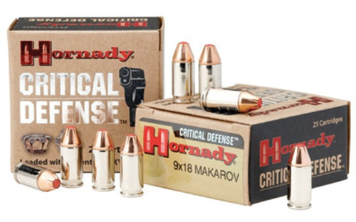 Hornady 9mm Makarov Ammo 95gr FTX Ammunition - 25 Rounds