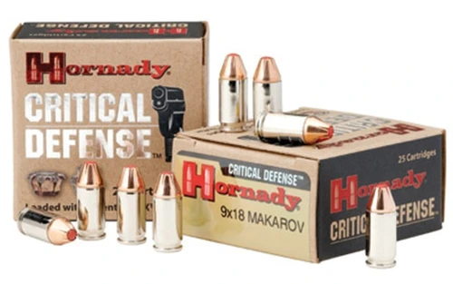 Hornady Critical Defense 9 X 18mm Makarov 95gr FTX Ammo - 25 Rounds