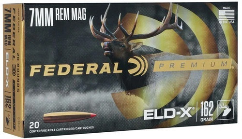 Federal 7mm Rem Mag Ammo 162gr ELD-X Ammunition - 20 Rounds