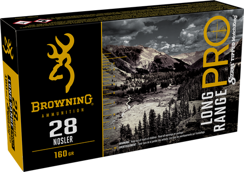 Browning Ammunition 28 Nosler Ammo 160gr BTPT Ammunition - 20 Rounds