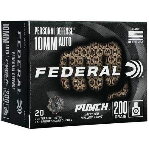 Federal 10mm Ammo 200gr JHP Ammunition - 20 Rounds