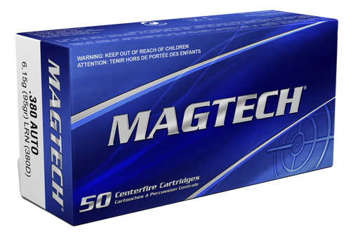 Magtech .380 ACP Ammo 95gr LRN Ammunition - 50 Rounds
