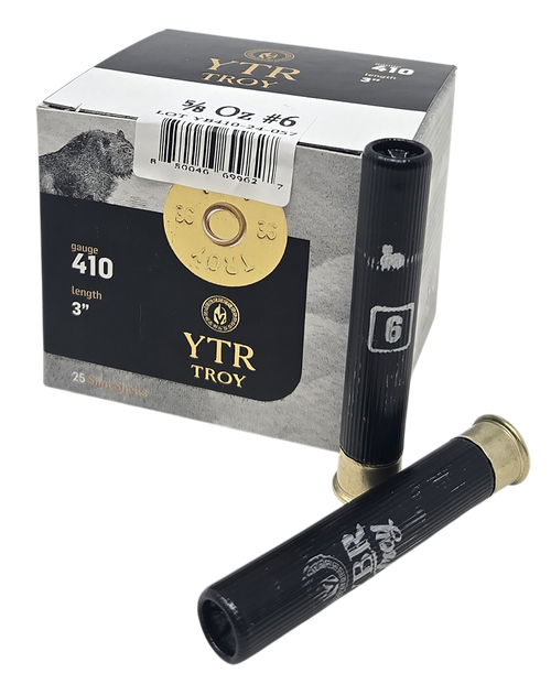 YTR Troy 410 Gauge Ammo 5/8 oz #6 Shot Ammunition - 25 Rounds