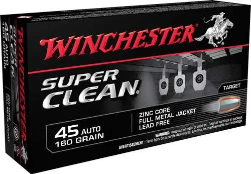 Winchester .45 ACP Ammo 160gr FMJ Ammunition - 50 Rounds