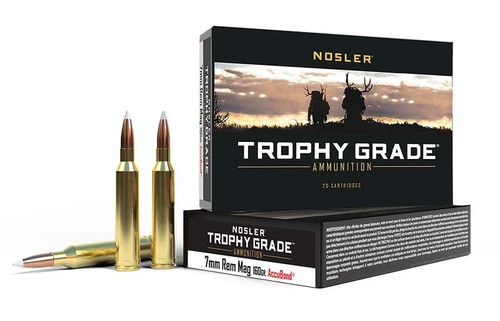 Nosler 7mm Rem Mag Ammo 160gr AccuBond Ammunition - 20 Rounds