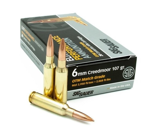 Sig Sauer 6mm Creedmoor Ammo 107gr OTM Ammunition - 20 Rounds