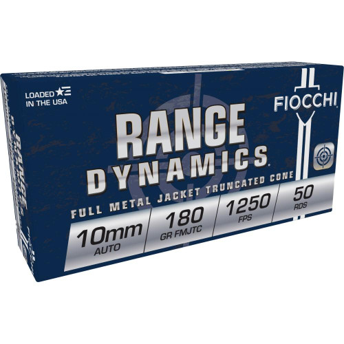 Fiocchi 10mm Ammo 180gr FMJ Ammunition - 50 Rounds