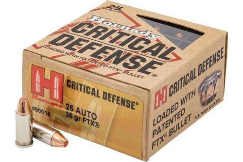 Hornady 25 Auto Ammo 35gr FTX Ammunition - 25 Rounds