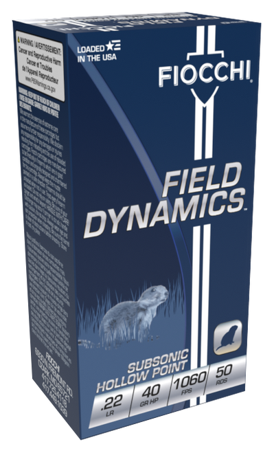 Fiocchi 22 LR Ammo 40gr HP Ammunition - 50 Rounds