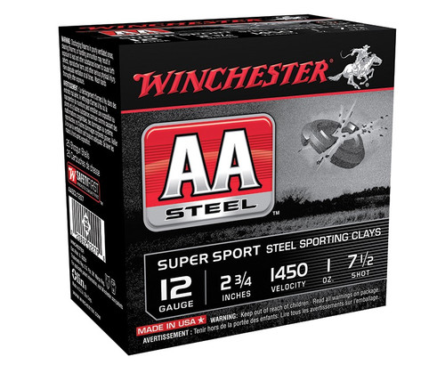 Winchester 12 Gauge Ammo 1 oz #7.5 Steel Ammunition - 250 Rounds