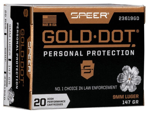 Speer 9mm Ammo 147gr JHP Ammunition - 20 Rounds