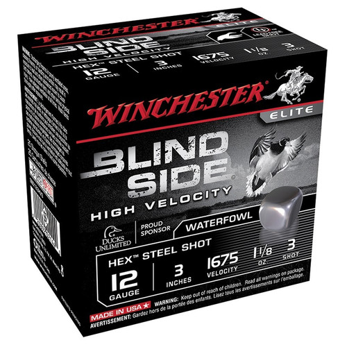 Winchester 12 Gauge Ammo 1-1/8 oz #3 Steel Shot Ammunition - 25 Rounds