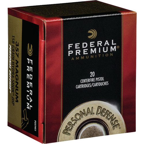 Federal 357 Magnum Ammo 158gr JHP Ammunition - 20 Rounds