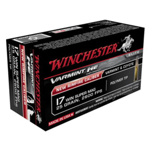 Winchester .17 WSM Ammo 25gr JHP Ammunition - 50 Rounds
