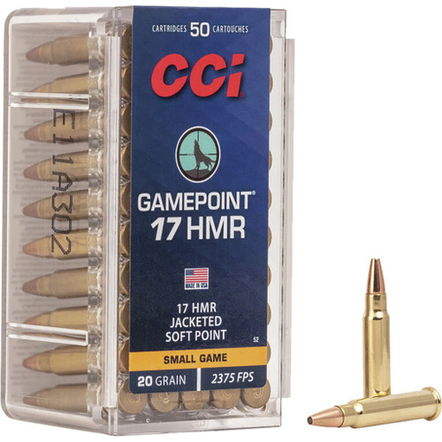 CCI 17 HMR Ammo 20gr JSP Ammunition - 50 Rounds