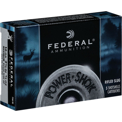 Federal 16 Gauge Ammo 4/5 oz Slug Ammunition - 5 Rounds