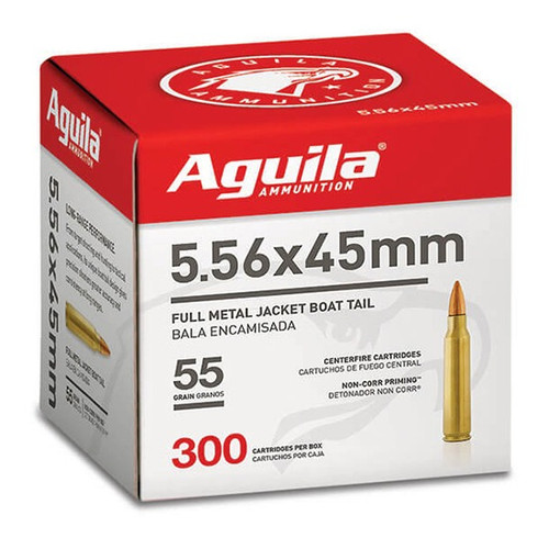 Aguila 5.56x45mm NATO Ammo 55gr FMJBT Ammunition - 300 Rounds
