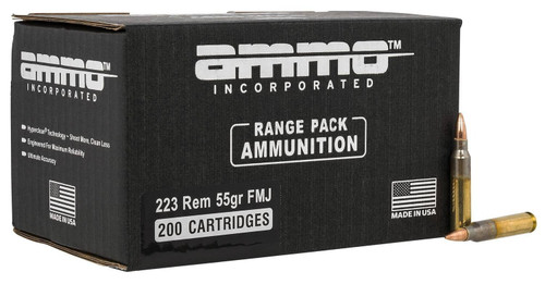 Ammo Inc 223 Rem Ammo 55gr FMJ Ammunition - 200 Rounds