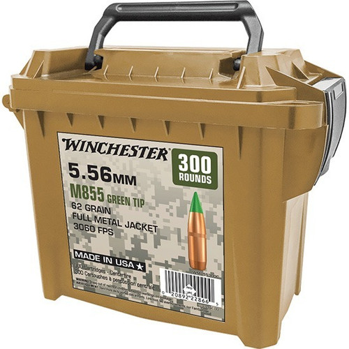 Winchester 5.56mm Ammo 62gr FMJ Ammunition - 300 Rounds
