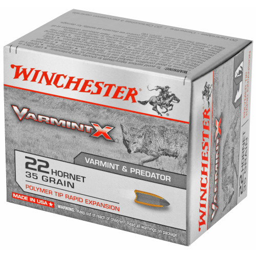 Winchester 22 Hornet Ammo 35gr Polymer Tip Ammunition - 20 Rounds
