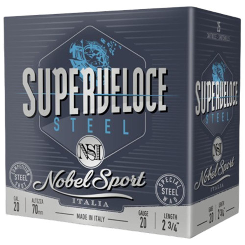 NobelSport 20 Gauge Ammo 1 oz #7 Steel Ammunition - 25 Rounds