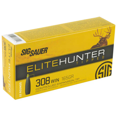 Sig Sauer 308 Ammo 165gr Controlled Expansion Tip (CET) Ammunition - 20 Rounds