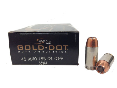 Speer .45 ACP Ammo 185gr JHP Ammunition - 50 Rounds