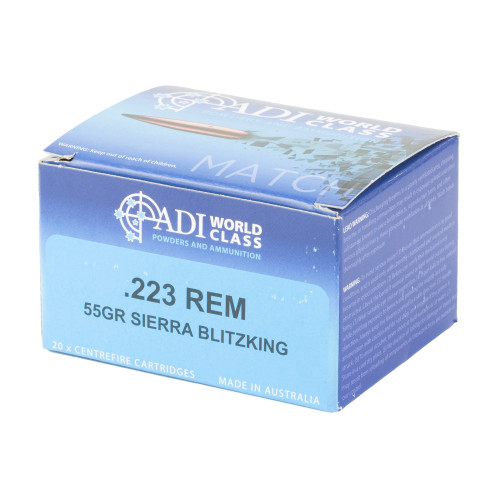 ADI 223 Ammo 55gr Boat Tail Ammunition - 20 Rounds