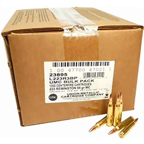 Remington 223 Rem Ammo 55gr FMJ Ammunition - 1000 Rounds