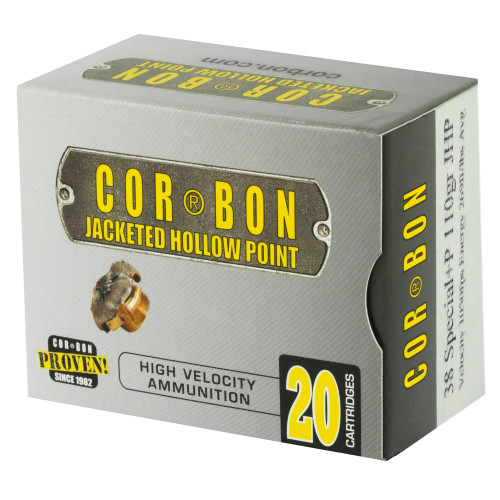Cor-Bon .38 Special +P Ammo 110gr JHP Ammunition - 20 Rounds