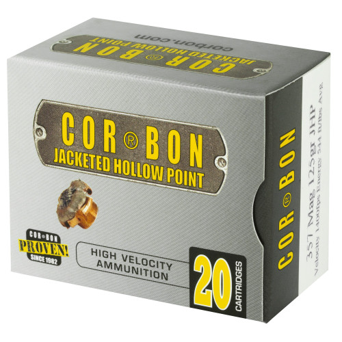 Cor-Bon .357 Magnum Ammo 125gr JHP Ammunition - 20 Rounds