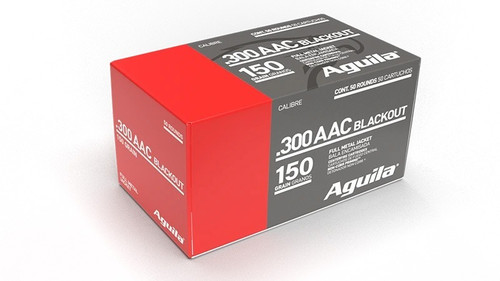 Aguila .300 Blackout Ammo 150gr FMJ Ammunition - 50 Rounds