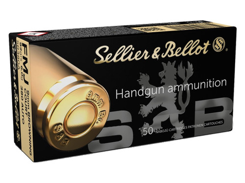 Sellier & Bellot .380 Auto Ammo 92gr FMJ Ammunition - 1000 Rounds