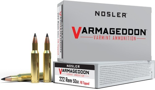 Nosler 222 Rem Ammo 50gr Varmint BT Ammunition - 20 Rounds